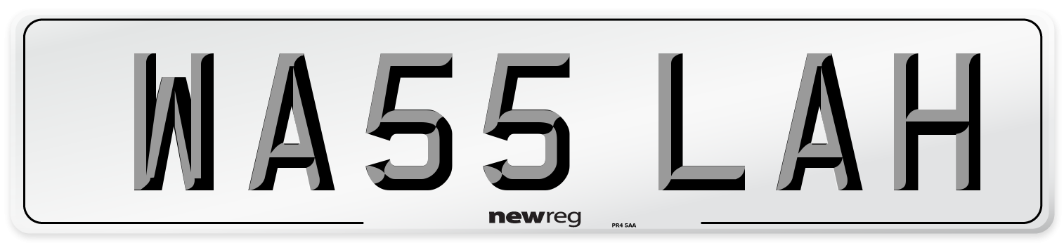 WA55 LAH Number Plate from New Reg